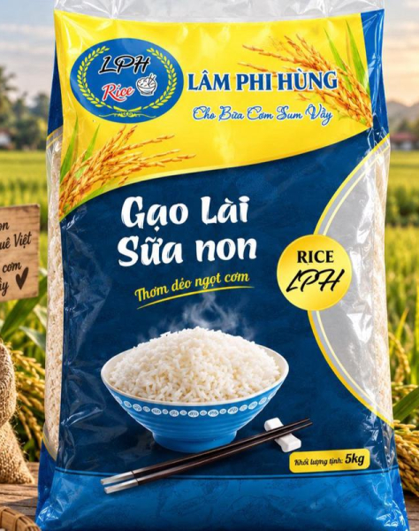 Gạo Lài Sữa Non Lâm Phi Hùng 5kg