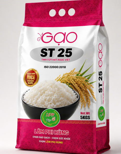Gạo ST25 Lúa Tôm Lâm Phi Hùng 5kg
